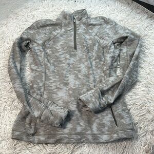 Lululemon Its Rulu Run Half-Zip Data Rush Mini Jacquard White Opal Rover